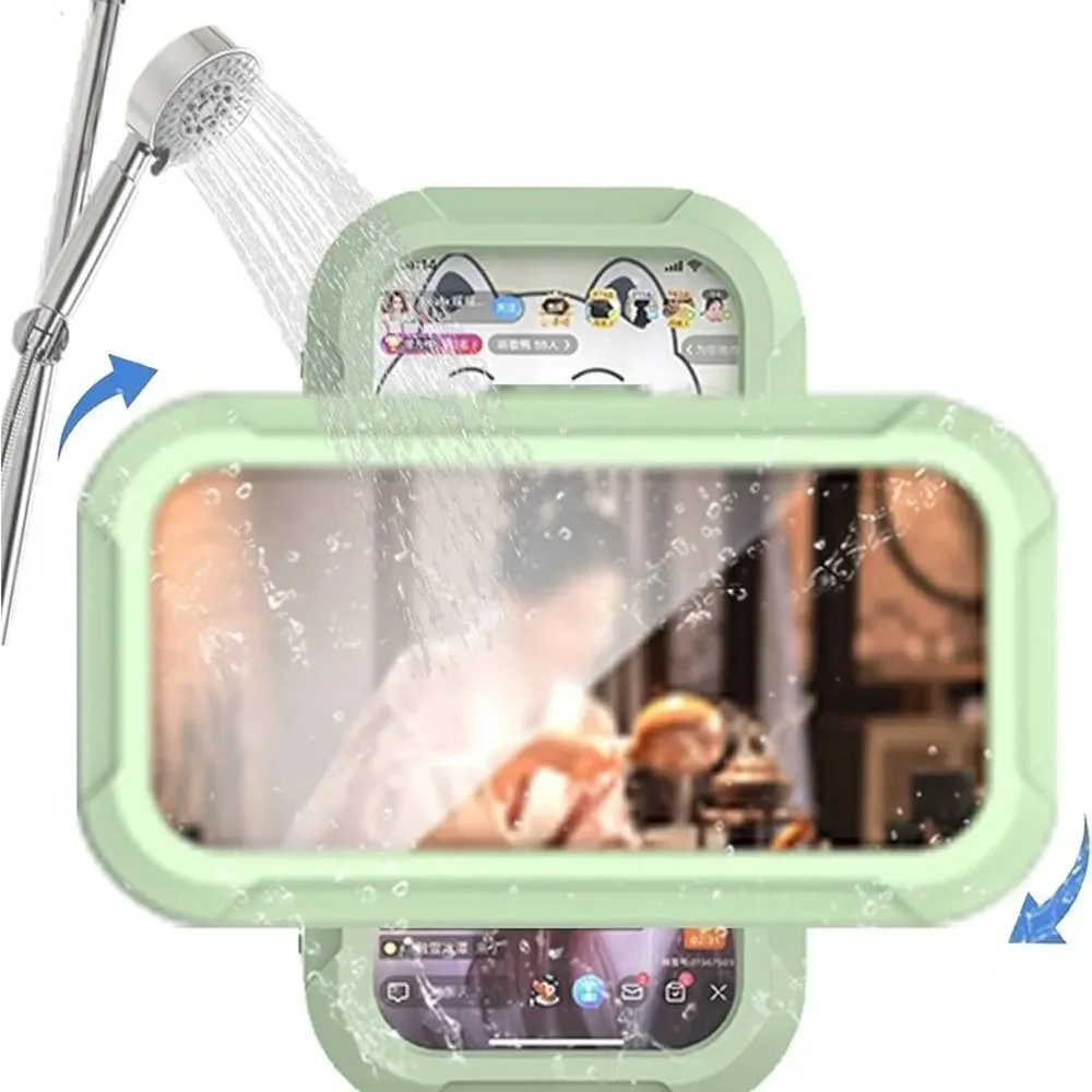 Brand New Green Waterproof Bathroom Phone Wall Mount Holder